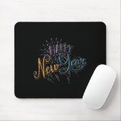 Womens New Years Eve Celebration Confetti Firework Mousepad (Mit Mouse)