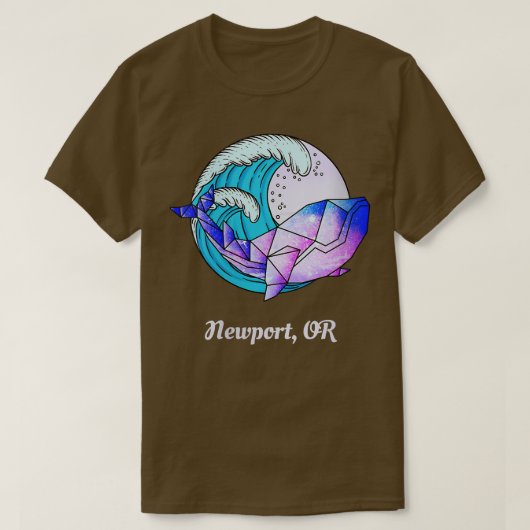Womens Newport oder Japanisch Paint Geometric Orca T-Shirt (Design vorne)