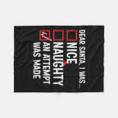 Womens Nice Naughty ein Versuch gemacht wurde lust Fleecedecke (Vorderseite (Horizontal))