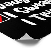 Womens Nice Naughty I Swear I Tried Funny Christma Poster (Ecke)