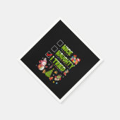 Womens Nice Naughty I Tried Funny Christmas Tree L Serviette (Ecke)