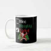 Womens Nice Naughty I Tried List Dabbing Santa Chr Kaffeetasse (Links)