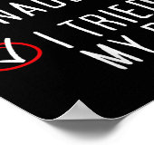 Womens Nice Naughty I Tried My Christmas List Xmas Poster (Ecke)