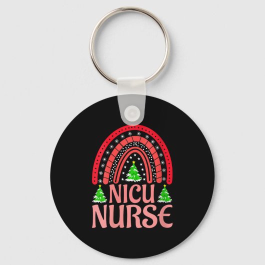 Womens Nicu Nurse Christmas Crew Nurselife Nursing Schlüsselanhänger (Vorderseite)