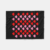Women's Nk And Red Hearts Lovers Funny Valentine’s Fleecedecke (Vorderseite (Horizontal))