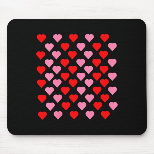 Women's Nk And Red Hearts Lovers Funny Valentine’s Mousepad (Vorne)