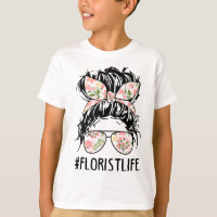 Womens Nn Messy Bun Florist Life Pflanze Blume Lie