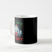 Womens No Lift No Gift Funny Workout Santa Christm Kaffeetasse (Vorderseite Links)