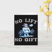 Womens No Lift No Gift Funny Workout Snowman Chris Karte (Gelbe Blume)