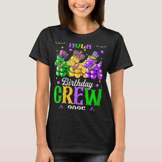 Womens Nola Birthday Crew 2025 New Orleans Mardi G T-Shirt (Vorderseite)