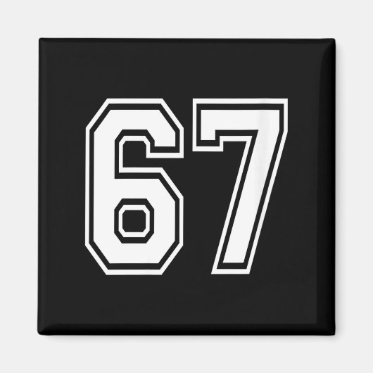 Womens Number 67 Numbered Uniform Srts Jersey Team Magnet (Vorne)