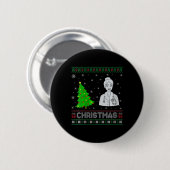 Womens Nurse Practitioner Xmas Tree Lighting Ugly Button (Vorne & Hinten)