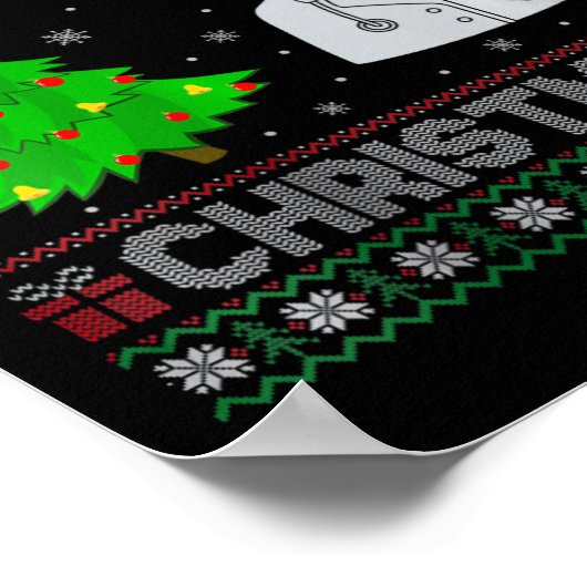 Womens Nurse Practitioner Xmas Tree Lighting Ugly Poster (Ecke)