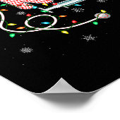 Womens Nursing Stethoscope Reindeer Nurse Hat Funn Poster (Ecke)