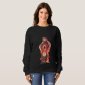 Womens Occult Bleibe Lit Satan Devil Hell Unholy A Sweatshirt (Vorne ganz)