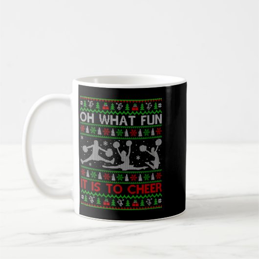Womens Oh What Fun It Is To Cheer Christmas Cheerl Kaffeetasse (Links)