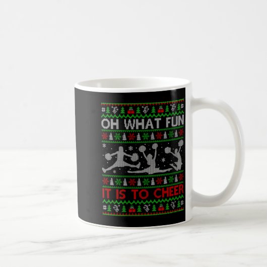 Womens Oh What Fun It Is To Cheer Christmas Cheerl Kaffeetasse (Rechts)