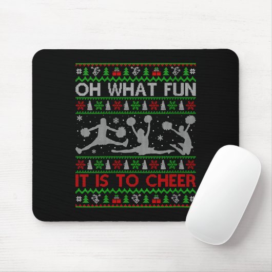 Womens Oh What Fun It Is To Cheer Christmas Cheerl Mousepad (Mit Mouse)