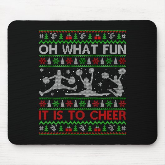 Womens Oh What Fun It Is To Cheer Christmas Cheerl Mousepad (Vorne)