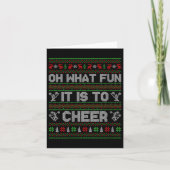 Womens Oh What Fun It Is To Cheer Ugly Christmas P Karte (Vorderseite)