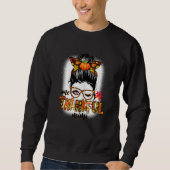 Womens One Thankful Mimi  Messy Bun Fall Autumn Th Sweatshirt (Vorderseite)