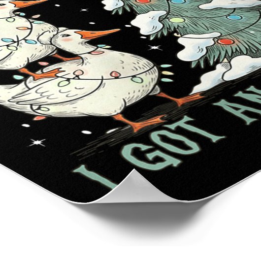 Womens Oops I Got Another Tree Merry Goosemas Sill Poster (Ecke)