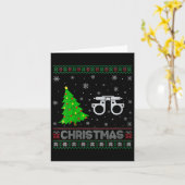 Womens Optometrie Xmas Tree Lighting Ugly Weihnach Karte (Gelbe Blume)