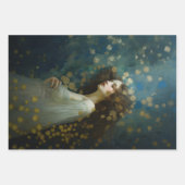 Women's paintings with gold accents decoupage  geschenkpapier set (Vorderseite 3)