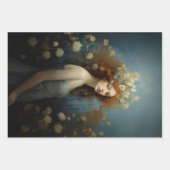 Women's paintings with gold accents decoupage  geschenkpapier set (Vorderseite 2)