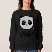 Womens Panda 'hello' Sweatshirt (Vorderseite)