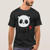 Womens  Panda 'hello' T-Shirt (Vorderseite)