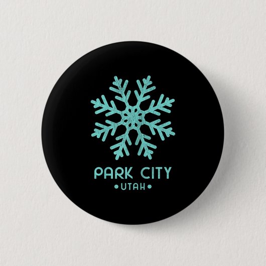 Womens Park City Utah Skiing Button (Vorderseite)