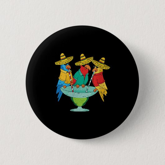 Womens Parrot Cinco De Mayo Funny Drinking Tequila Button (Vorderseite)