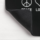 Womens Peace Love Workout Motivational Fitness Say Mousepad (Ecke)
