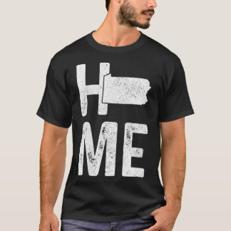 Womens Pennsylvania Zuhause Vintag Staat Karte Pri T-Shirt