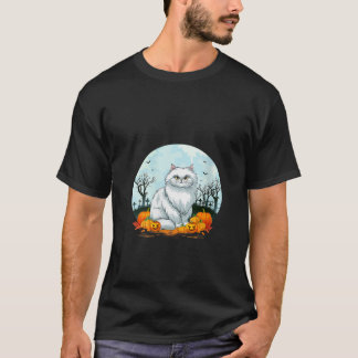 Womens Persian Cat Lovers Boys Girls Funny Hallowa T-Shirt