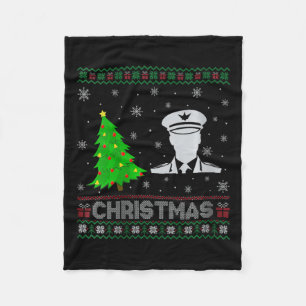 Womens Pilot Xmas Tree Lighting Ugly Weihnachtssch Fleecedecke