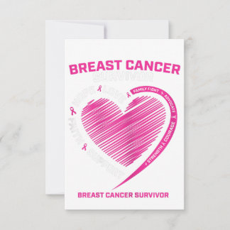 Womens Pink Breast Cancer Survivor Gifts Women Mom RSVP Karte