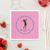 Women's Pink Punkt Golf Party Plate Serviette (Beispiel)