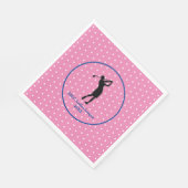 Women's Pink Punkt Golf Party Plate Serviette (Ecke)