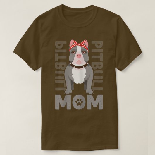 Womens Pitbull Mama - Funny Pit Bull Dog T - Shirt (Design vorne)