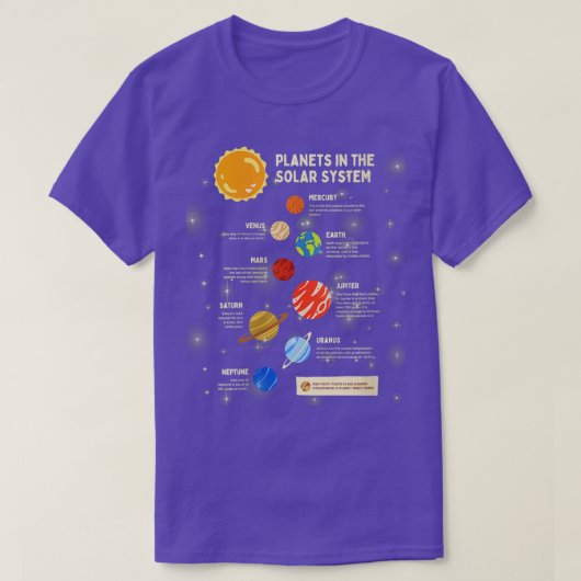 Womens Planets Solar System Weltraumwissenschaft T-Shirt (Design vorne)