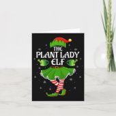 Womens Plant Lady Elf Christmas Family Girls Women Karte (Vorderseite)