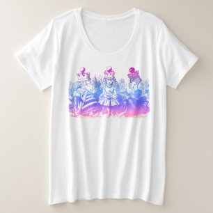 Women's Plus Alice im Wunderland Drei Königinnen Große Größe T-Shirt
