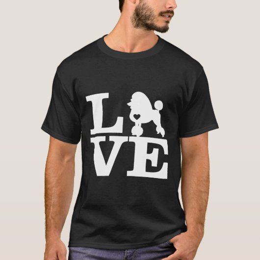 Womens Poodle Lover Dog T-Shirt (Vorderseite)