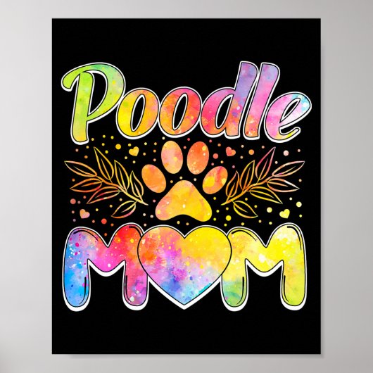 Womens Poodle Mama Poodle Lover Eigentümer Funny D Poster (Vorne)