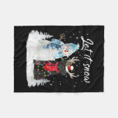 Womens Portugiesischer Wasserdog Santa Dog Weihnac Fleecedecke (Vorderseite (Horizontal))