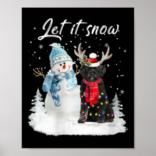 Womens Portugiesischer Wasserdog Santa Dog Weihnac Poster