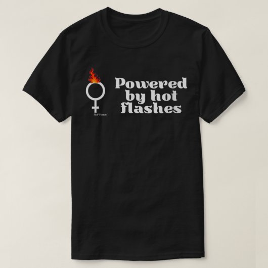 Womens Powered by Hot Flashes VNeck T-Shirt (Design vorne)