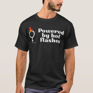Womens Powered by Hot Flashes VNeck T-Shirt